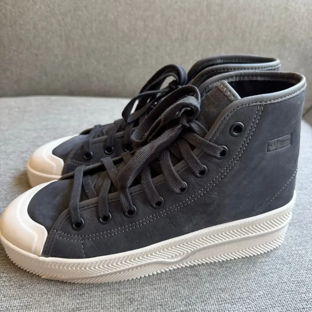 adidas Nizza 2 Leather Carbon Grey Sneakers Unisex Men's Sz 7
